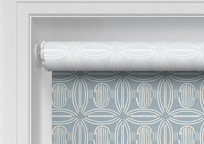 Geometric Tiles, Icelandic Blue - Twist&Fit Roller Blind - Image 10